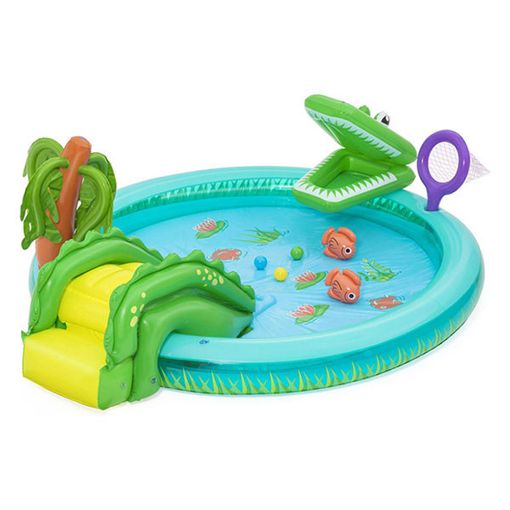 Εικόνα της Παιδική Πισίνα Bestway Crocodile Cove Play Center Φουσκωτή 224 x 181 x 72 cm Πολύχρωμη 53166