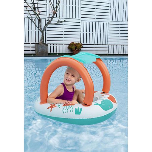 Εικόνα της Παιδική Φουσκωτή Βάρκα Bestway Comfort Plush με Σκίαστρο 78x61.5x56.5 cm Multicolor 34203
