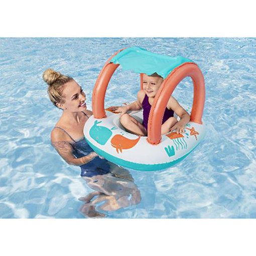 Εικόνα της Παιδική Φουσκωτή Βάρκα Bestway Comfort Plush με Σκίαστρο 78x61.5x56.5 cm Multicolor 34203