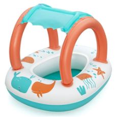 Εικόνα της Παιδική Φουσκωτή Βάρκα Bestway Comfort Plush με Σκίαστρο 78x61.5x56.5 cm Multicolor 34203