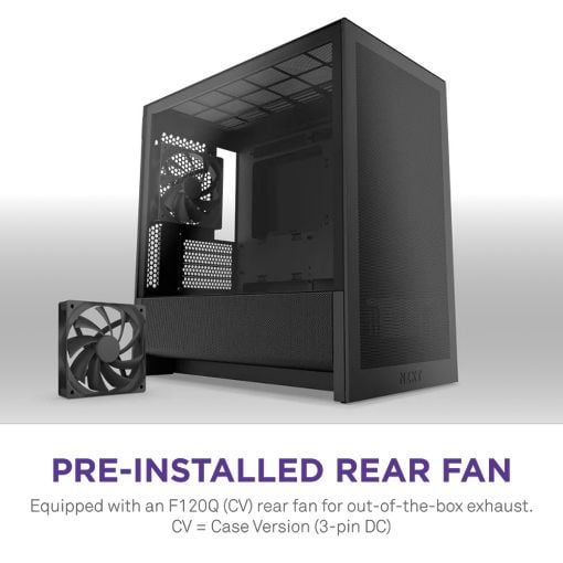 Εικόνα της NZXT H3 Flow Tempered Glass Black CC-H31FB-01
