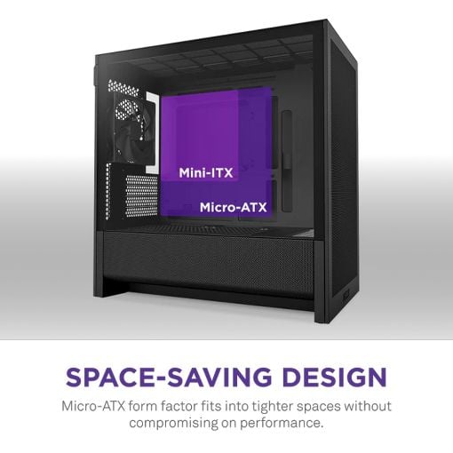 Εικόνα της NZXT H3 Flow Tempered Glass Black CC-H31FB-01