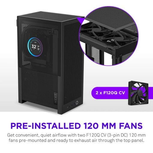 Εικόνα της NZXT H2 Flow Tempered Glass Black 2026 CI-H21FB-01