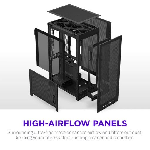 Εικόνα της NZXT H2 Flow Tempered Glass Black 2026 CI-H21FB-01