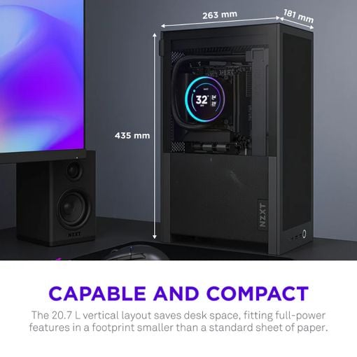 Εικόνα της NZXT H2 Flow Tempered Glass Black 2026 CI-H21FB-01