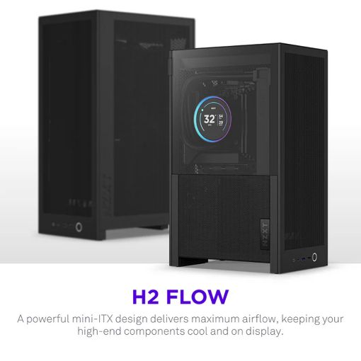 Εικόνα της NZXT H2 Flow Tempered Glass Black 2026 CI-H21FB-01