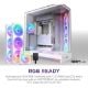 Εικόνα της NZXT H9 Flow RGB+ Dual-Chamber Tempered Glass White 2025 CM-H92FW-P1
