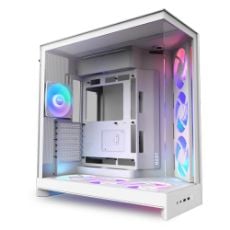 Εικόνα της NZXT H9 Flow RGB+ Dual-Chamber Tempered Glass White 2025 CM-H92FW-P1