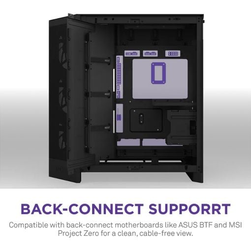 Εικόνα της NZXT H9 Flow RGB+ Dual-Chamber Tempered Glass Black 2025 CM-H92FB-P1