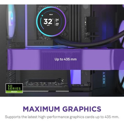 Εικόνα της NZXT H9 Flow RGB+ Dual-Chamber Tempered Glass Black 2025 CM-H92FB-P1