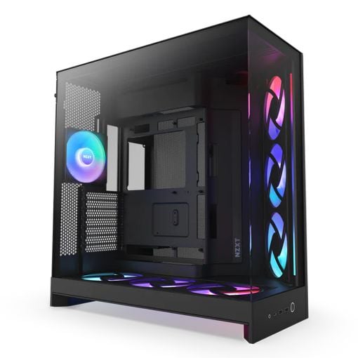 Εικόνα της NZXT H9 Flow RGB+ Dual-Chamber Tempered Glass Black 2025 CM-H92FB-P1