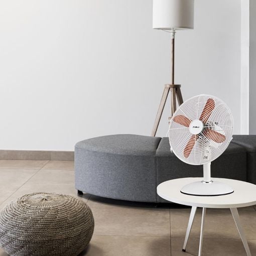 Εικόνα της Επιτραπέζιος Ανεμιστήρας Primo 30cm 40W White/Wood PRΤF-80621