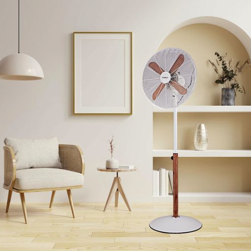 Εικόνα της Ανεμιστήρας Δαπέδου Primo 40cm 50W White/Wood PRSF-80620