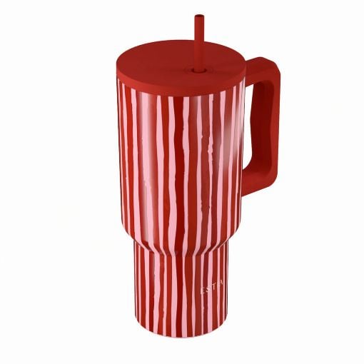 Εικόνα της Θερμός Estia Straw Tumbler XL Save The Aegean 900ml Viva Stripe 01-41564