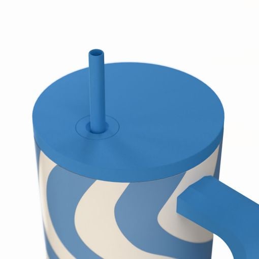 Εικόνα της Θερμός Estia Straw Tumbler XL Save The Aegean 900ml Ocean Waves 01-41571