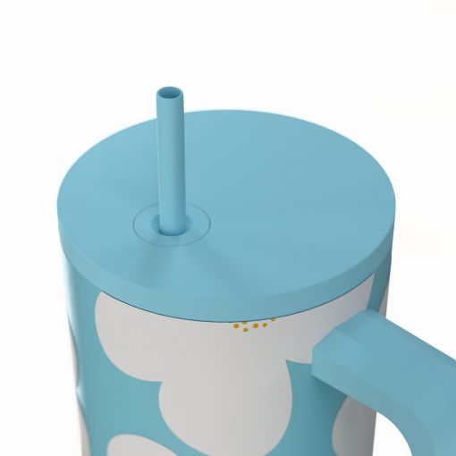 Εικόνα της Θερμός Estia Straw Tumbler XL Save The Aegean 900ml Blue Daisy 01-41618