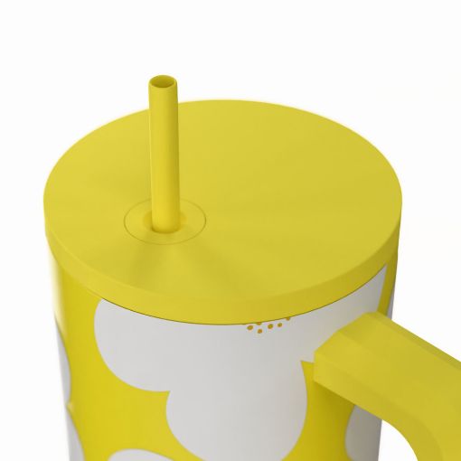 Εικόνα της Θερμός Estia Straw Tumbler XL Save The Aegean 900ml Yellow Daisy 01-41625