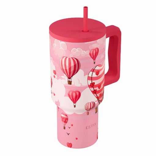 Εικόνα της Θερμός Estia Straw Tumbler XL Save The Aegean 900ml Love Ascend 01-41533