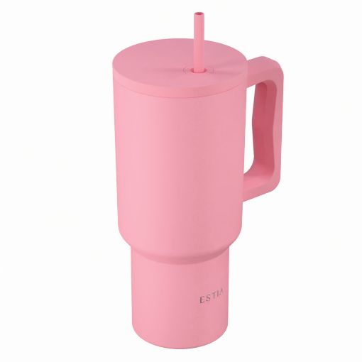 Εικόνα της Θερμός Estia Straw Tumbler XL Save The Aegean 900ml Rose 01-41526