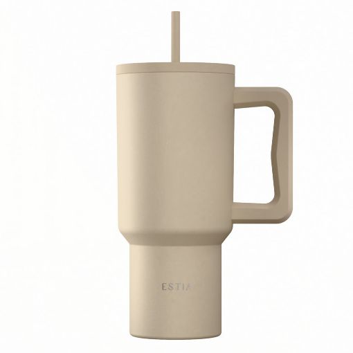 Εικόνα της Θερμός Estia Straw Tumbler XL Save The Aegean 900ml Dune 01-41489