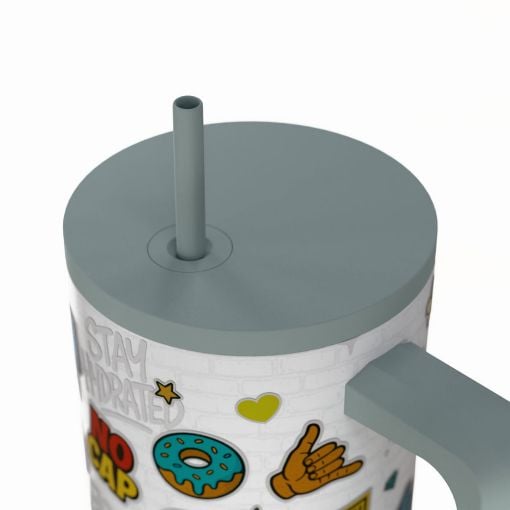 Εικόνα της Θερμός Estia Straw Tumbler XL Save The Aegean 900ml Urban Vibes 01-41540
