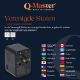 Εικόνα της Αντάπτορας Πρίζας Ταξιδιού Q-Master Universal 1x USB-A & 3x USB-C GaN 67W PWR001BLK67W