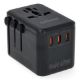 Εικόνα της Αντάπτορας Πρίζας Ταξιδιού Q-Master Universal 1x USB-A & 3x USB-C GaN 67W PWR001BLK67W