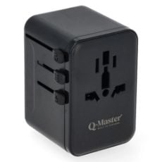 Εικόνα της Αντάπτορας Πρίζας Ταξιδιού Q-Master Universal 1x USB-A & 3x USB-C GaN 67W PWR001BLK67W