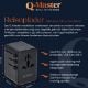 Εικόνα της Αντάπτορας Πρίζας Ταξιδιού Q-Master Universal 2x USB-A & 3x USB-C GaN 35W Black PWR001BLK35W
