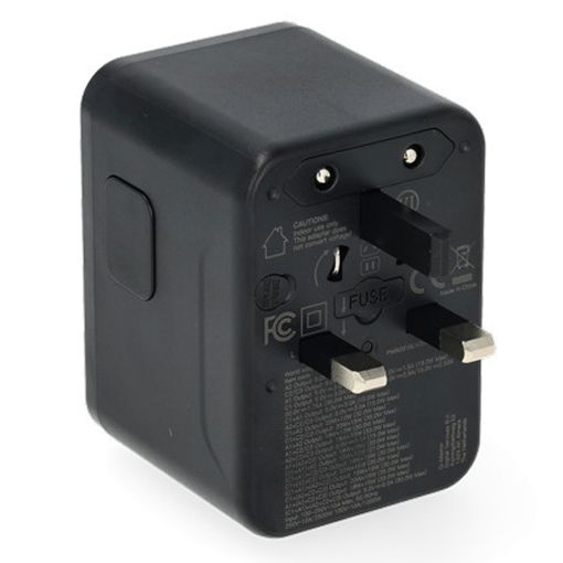 Εικόνα της Αντάπτορας Πρίζας Ταξιδιού Q-Master Universal 2x USB-A & 3x USB-C GaN 35W Black PWR001BLK35W