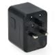 Εικόνα της Αντάπτορας Πρίζας Ταξιδιού Q-Master Universal 2x USB-A & 3x USB-C GaN 35W Black PWR001BLK35W