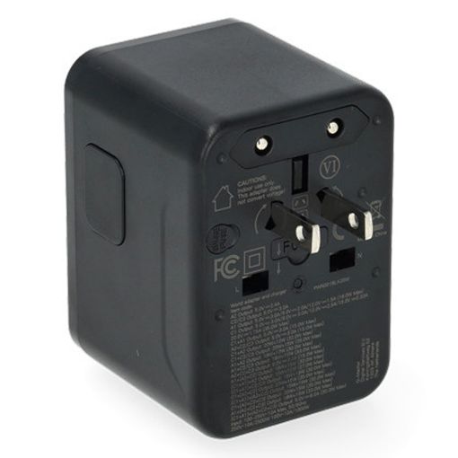 Εικόνα της Αντάπτορας Πρίζας Ταξιδιού Q-Master Universal 2x USB-A & 3x USB-C GaN 35W Black PWR001BLK35W