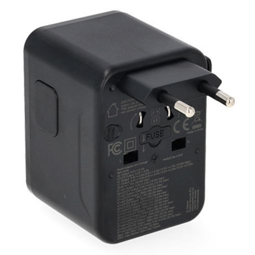 Εικόνα της Αντάπτορας Πρίζας Ταξιδιού Q-Master Universal 2x USB-A & 3x USB-C GaN 35W Black PWR001BLK35W