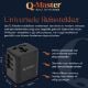 Εικόνα της Αντάπτορας Πρίζας Ταξιδιού Q-Master Universal (Extendable) Black PWR002BLKWRD