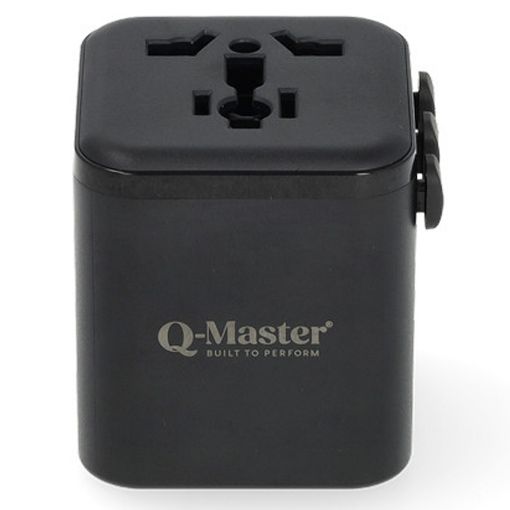 Εικόνα της Αντάπτορας Πρίζας Ταξιδιού Q-Master Universal (Extendable) Black PWR002BLKWRD