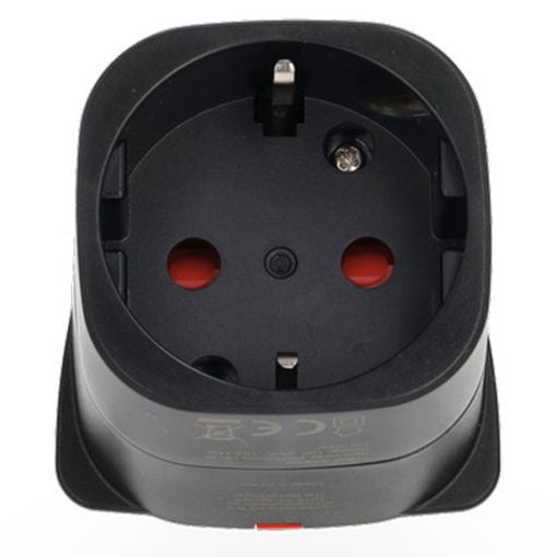 Εικόνα της Αντάπτορας Πρίζας Ταξιδιού Q-Master Type-F to Type-G (EU to UK) Black PWR003BLKEUK