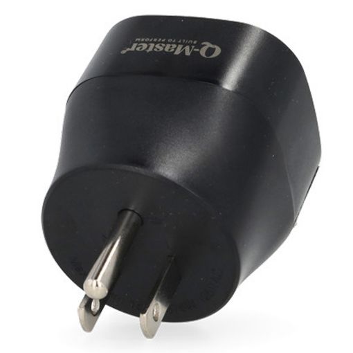 Εικόνα της Αντάπτορας Πρίζας Ταξιδιού Q-Master Type-F to Type-B (EU to USA) PWR003BLKEUS