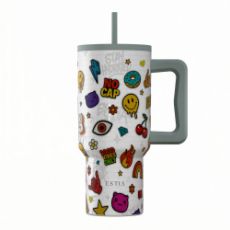 Εικόνα της Θερμός Estia Straw Tumbler XL Save The Aegean 900ml Urban Vibes 01-41540
