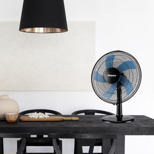 Εικόνα της Επιτραπέζιος Ανεμιστήρας Primo 40cm 50W Black/Blue PRTF-80444
