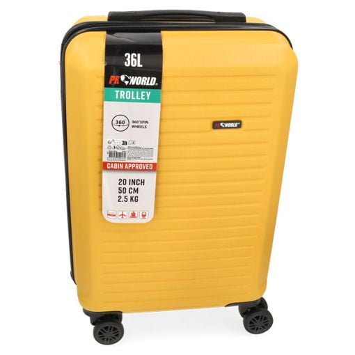 Εικόνα της Σετ Βαλίτσες ProWorld (46cm/43cm/36.5cm) Yellow DG4700040
