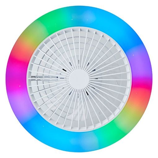 Εικόνα της Ανεμιστήρας Οροφής Brilliant Salerno 48.5cm με LED Φωτισμό RGBIC 3000-6500K & Τηλεχειριστήριο 40W White G60020/05