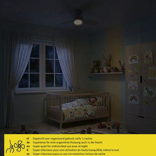 Εικόνα της Ανεμιστήρας Οροφής 123LED 53cm με LED Φωτισμό 2200-6500K & Τηλεχειριστήριο 25W Sand
