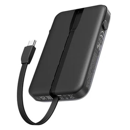 Εικόνα της Power Bank Ugreen PB511 2 x USB-C & USB-A with Built-In Cable 10000mAh 30W Grey 35603B