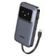 Εικόνα της Power Bank Ugreen PB511 2 x USB-C & USB-A with Built-In Cable 10000mAh 30W Grey 35603B