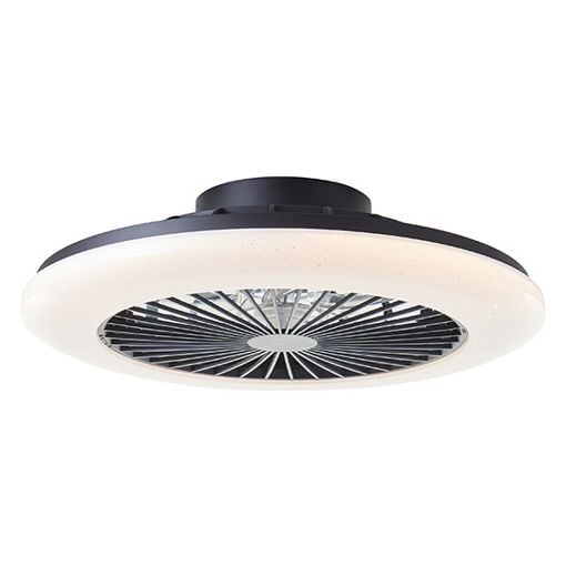 Εικόνα της Ανεμιστήρας Οροφής Brilliant Salerno 48.5cm με LED Φωτισμό RGB 3000-6500K & Τηλεχειριστήριο 40W Black G60020/06