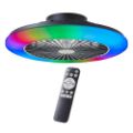 Εικόνα της Ανεμιστήρας Οροφής Brilliant Salerno 48.5cm με LED Φωτισμό RGB 3000-6500K & Τηλεχειριστήριο 40W Black G60020/06