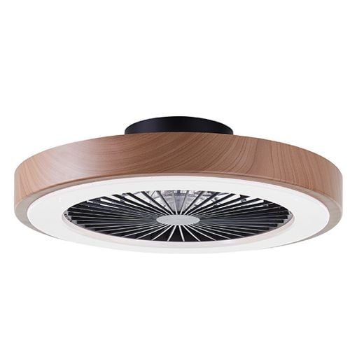 Εικόνα της Ανεμιστήρας Οροφής Brilliant Slimline 49cm με LED Φωτισμό RGBIC 3000-6500K & Τηλεχειριστήριο 40W Wood G60060/09