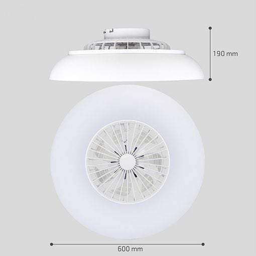 Εικόνα της Ανεμιστήρας Οροφής 123LED 60cm με LED Φωτισμό RGB 2700-6500K & Τηλεχειριστήριο 54W White