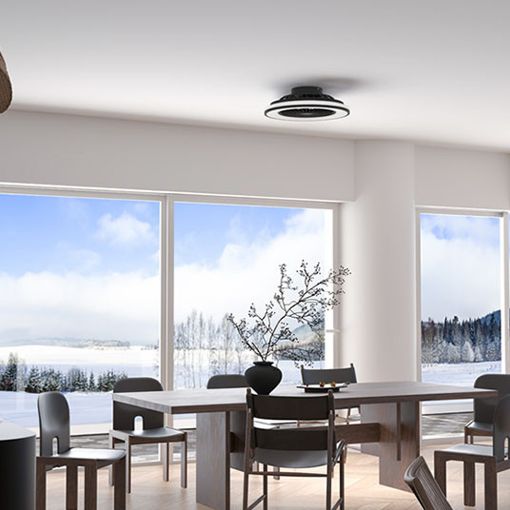 Εικόνα της Ανεμιστήρας Οροφής Calex 49cm με LED Φωτισμό RGB 2700-6500K & Τηλεχειριστήριο 48W Black/White 5701000800