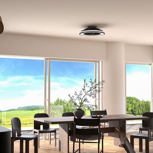 Εικόνα της Ανεμιστήρας Οροφής Calex 49cm με LED Φωτισμό RGB 2700-6500K & Τηλεχειριστήριο 48W Black/White 5701000800